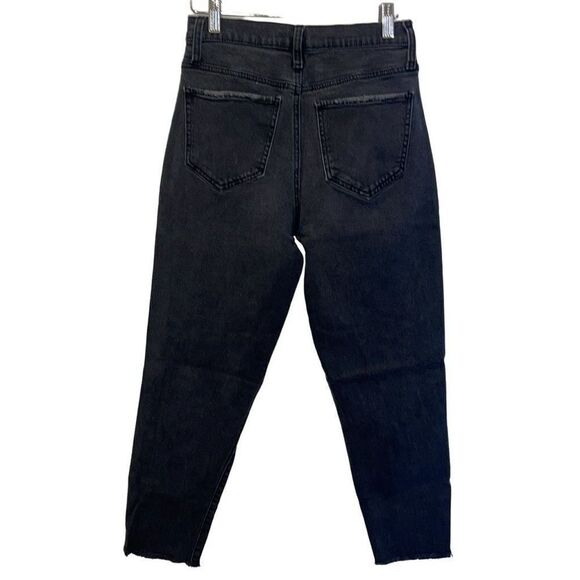 So Womens High Rise Distressed Crop Skinny Mom Jeans Black Size 27 - Picture 3 of 10